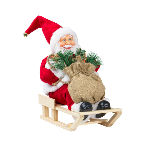 Dekorace Santa Clause na saních 45x20x30cm