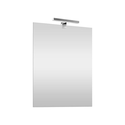 Obdélníkové zrcadlo s leštěným okrajem a LED osvětlením 4,5w 50x60cm