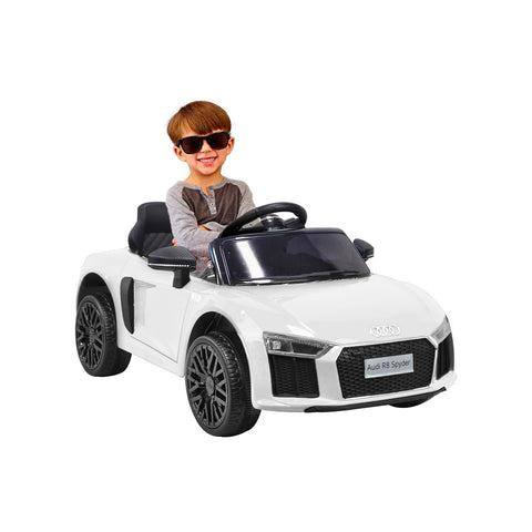 Elektrické autíčko Audi R8 Spyder bílé 12v 4,5ah 106x60x41cm