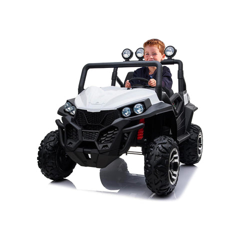 Elektrické autíčko Raptor terénní bílé 12v 4,5ah 109x68x76cm