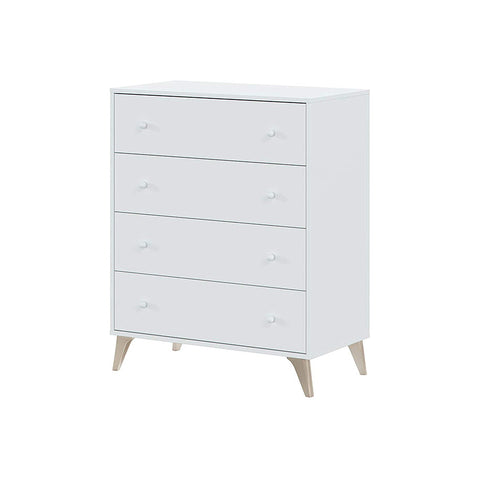 Komoda se 4 zásuvkami, bílá 77x95x40cm