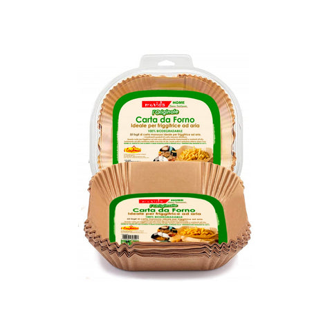 Sada 50 kusů čtvercového papíru do horkovzdušné fritézy