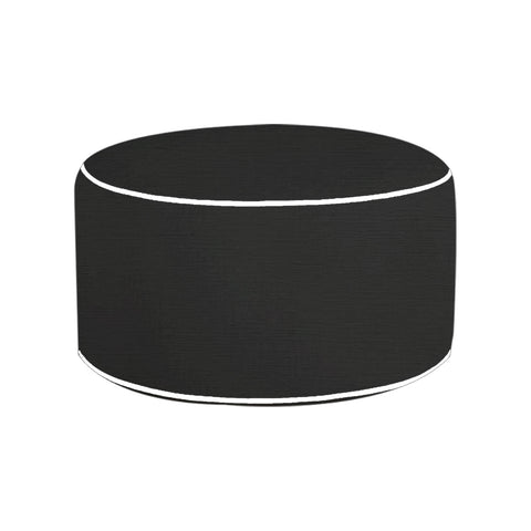 Pouf Ottoman Impermeabile Sfoderabile Nero 53cm