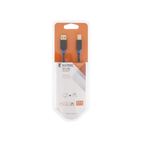 USB kabel 3,0 samec A - samec B 2m