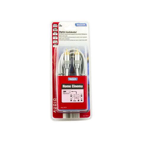 Koaxiální audio kabel RCA s pozlacenými konektory 3m