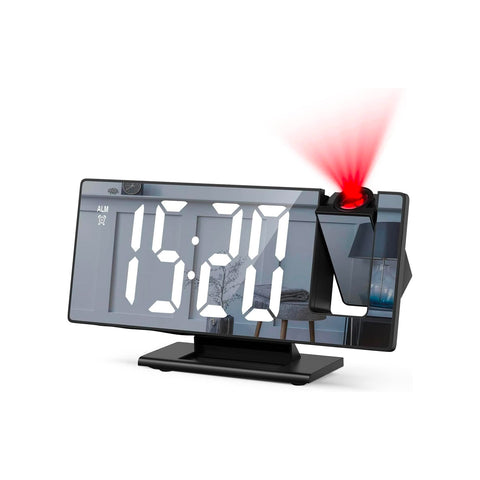 Zrcadlové LED hodiny v kombinovaných odstínech