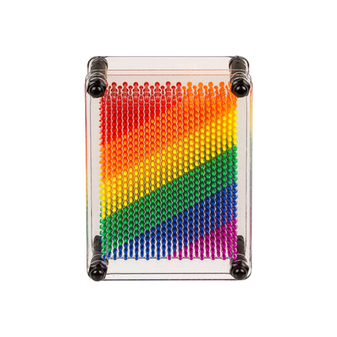 Pin Art - pohyblivá hřebíková socha Pride duha 12x9cm