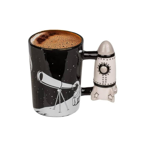 Hrnek Space s rukojetí ve tvaru rakety 14x12cm