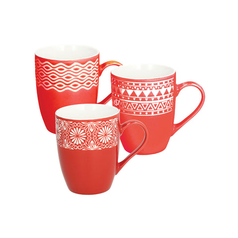 Sada 3 porcelánových šálků Emma Rosso