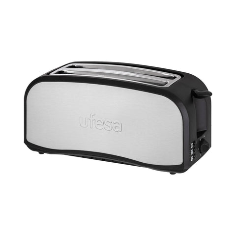 Topinkovač se 2 štěrbinami pro 4 plátky, ocelový, 1400w