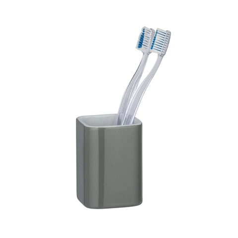Keramický kelímek na zubní kartáčky, šedý