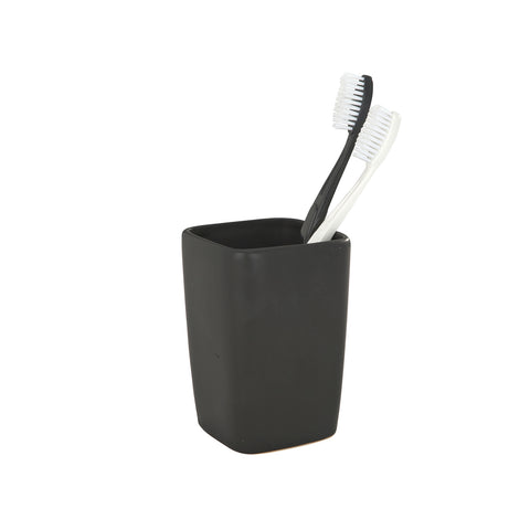 Černý keramický kelímek na zubní kartáčky