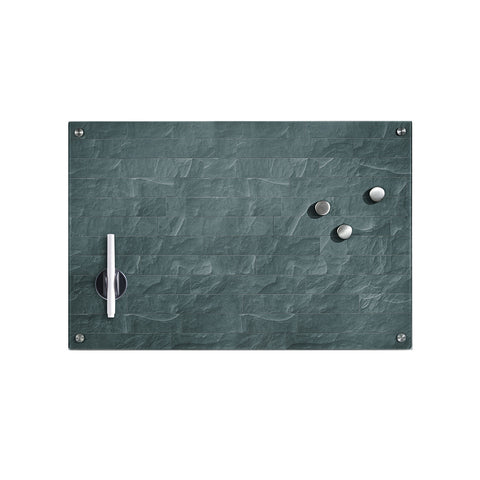 Skleněná nástěnka Memo Board 60×40 cm – magnetická, antracitový design
