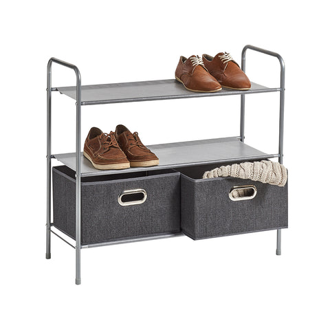 Kovový regál se 2 zásuvkami 80x31x72,5m