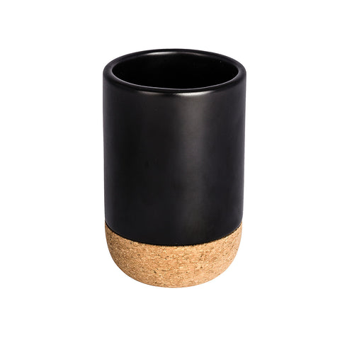 immagine-2-wenko-bicchiere-porta-spazzolino-corc-nero-ceramica-ean-4008838165355