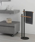 immagine-4-feridras-piantana-portasciugamani-2-bracci-in-bambu-in-acciaio-nero-22x805x22cm-ean-8056471553295