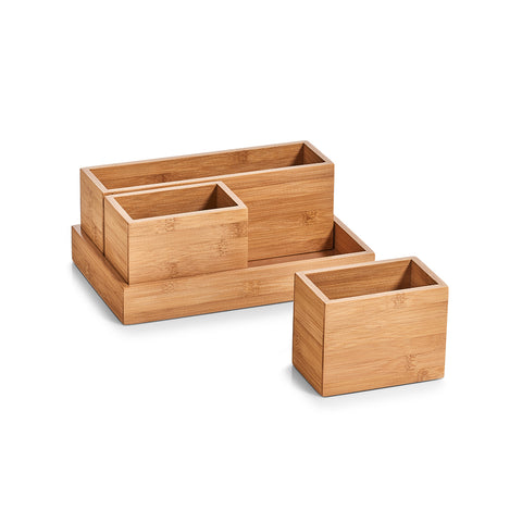 immagine-4-zeller-organizer-con-vassoio-in-bamboo-28x18x11cm-ean-4003368253879