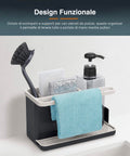 immagine-7-rayen-organizer-per-lavello-con-gocciolatoio-e-dispenser-sapone-22x23x11cm-ean-8412955021184